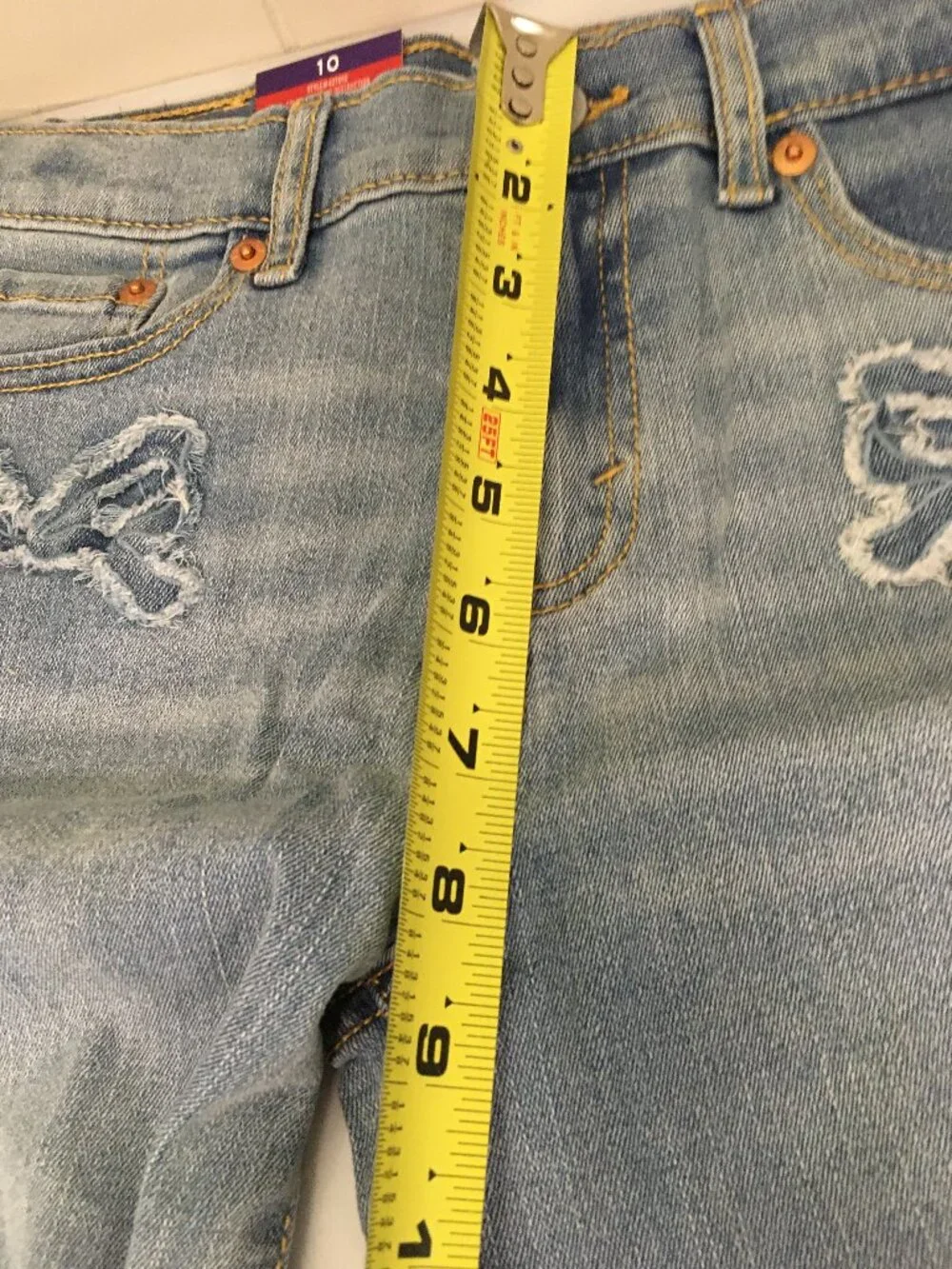 NEW NWT Levi's Girls Wide Leg Jeans Size 10 New With Tags Bow Detail
